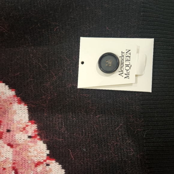 Alexander McQueen Intarsia Pattern Wool and Mohair Cardigan Sweater - Picture 8 of 8